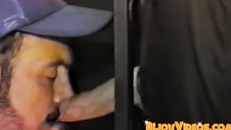 Retro jock hardcore glory hole deepthroat for cumshot