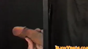 Retro jock hardcore glory hole deepthroat for cumshot