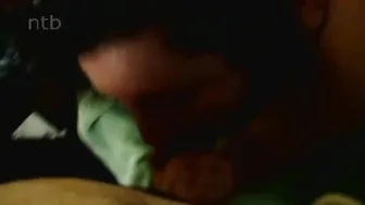 Ex-Wife blows husbands cock while african stud pounding her twat