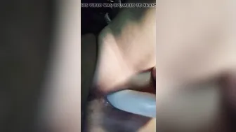Fucking inside the vehicle with a vibrator after work