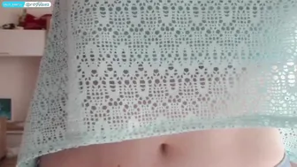 Turned On Barely Legal Plays with her Hooters while Cumming Rough