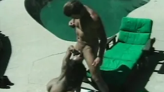 Hot ebony chick Monica Greyson with amazing round tits gets her asshole destroyed