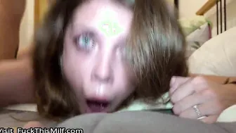 Weekend morning sex with cute girl ended double cumshot - POV 11