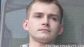 Feet fetish twinks Milo and Tristan fuck raw after blowjob