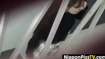 Japanese Bombshell Captured Peeing in Public - Hidden Cam POV
