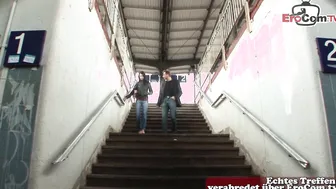 Train porn video – Skinny german slut pick up at train station and fucked