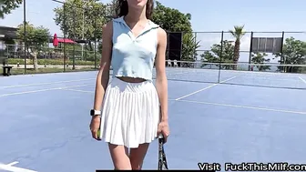 Stranger pretended to be a coach and fucked a hot tiny student 9