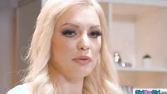 Milf laps up squirt juice from counselor