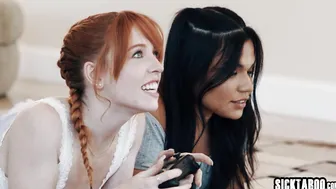 Latina and redhead teen fucks stepdads