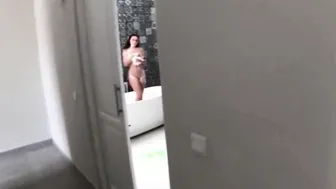 Stepsons Friend saw Stepmom in the Bathroom and Fucked her 16