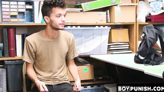 Young shoplifter sucking big cock of officers before raw fucking