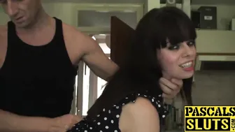 Slutty cheating gf Tiffany Naylor gives a messy deepthroat