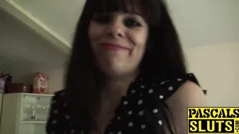 Slutty cheating gf Tiffany Naylor gives a messy deepthroat