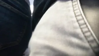 Phat South Ebony Butt Groped
