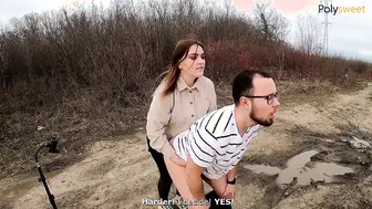 My bitch screamed loudly so she ate her cum)