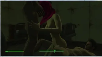 Sex Wif inside a Porn Game Fallout four. 3 Way Pounded Fiance |