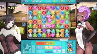 Sex at the Strip Club with two Big Tit chick - HuniePop two
