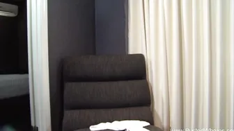 Beautiful babe from BUSTED WHORES sucks down her first cock