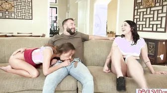Wife fucks husband while bff watching