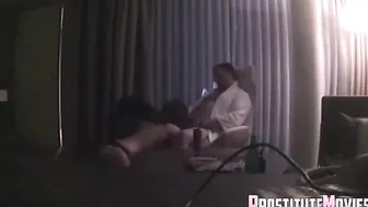 Slim girl fucks with grandpa in bathrobe