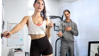 Teens BF thinks she fucking the coach