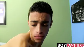 Cute Jordan and sexy Dustin wank and fuck hard on camera
