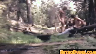 Retro dick sucker blows his companions and takes it in the ass