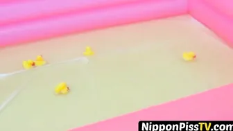 Pissing Japanese darlings being shrewd and having some good times