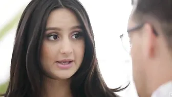Eliza Ibarra has the hots for her teacher Kyle Mason. When Kyle asks to see her to talk she dresses in a sexy student getup. Kyle needs to talk to Eliza about her behavior in the classroom. He knows Eliza has been taking pictures of him in class. Eliza e