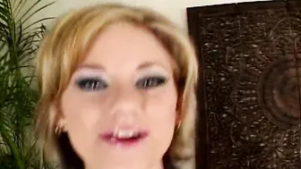 Amazing blonde MILF Alex Divine loves two cocks at the same time