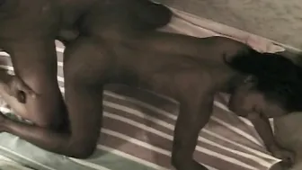 Horny big titted ebony Kiwi getting fucked hard by a white cock
