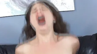 Amazing brunette MILF Lena Ramon gets her hairy pussy destroyed