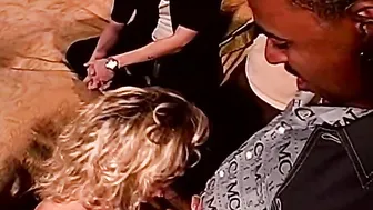Swinger Wife With Blonde Hair Fucks Interracial BBC