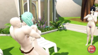 Bulma x Chichi x Nappa - Sims 4