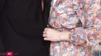 Redhead teen with nipple piercing sucks and fucks deeply