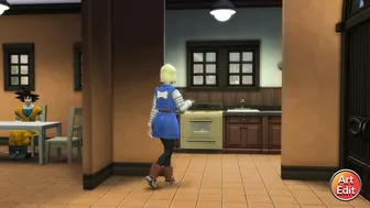 Goku x Androide 18 - Sims 4