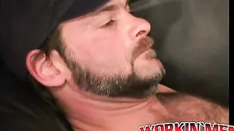 Hard working American strips down for a jerk off