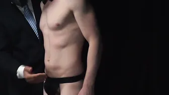 Youthful twink unloaded to sans protection with daddy