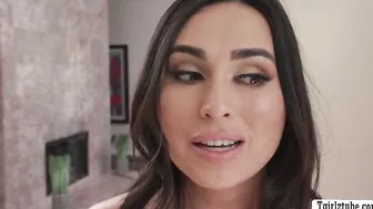 Black Vic Lowery bangs TS Ember Fieras tight ass
