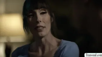 Hot Trans stepmom gives her stepson bed pleasure