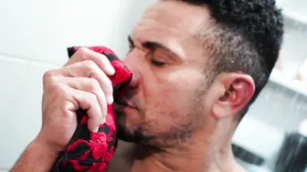 Stepmother got excited when she saw that her stepson was smelling her panties hidden