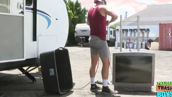 TRAILERTRASHBOYS Wesley Woods Banged Outdoors By Jack Dixon