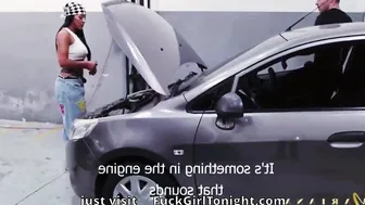 The mechanic Mariana Martix fixes Duncan Saints car and charges him with sex 31