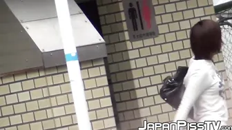 Japanese cutie filmed peeing with hidden voyeur cam