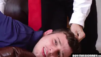 End porn video – Submissive twinks trio beat end with hot ass creampie