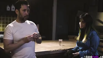 Tom goes into his kitchen and discovers Tanya there