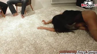 german brunette babe get anal threesome mmf