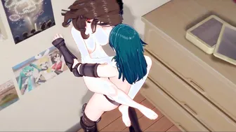 Byleth Licks Dorotheas Cunt Fucks her with a Strap-On - Fire Emblem