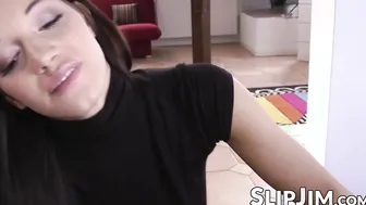 Gorgeous European amateur sucks old cock before doggystyle