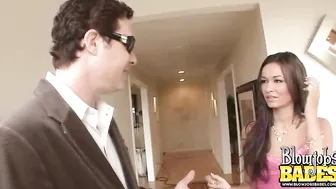 Crissy and Ashli take turns on a cock